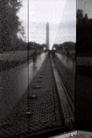 134. Vietnam War Memorial, Vertical, B+W