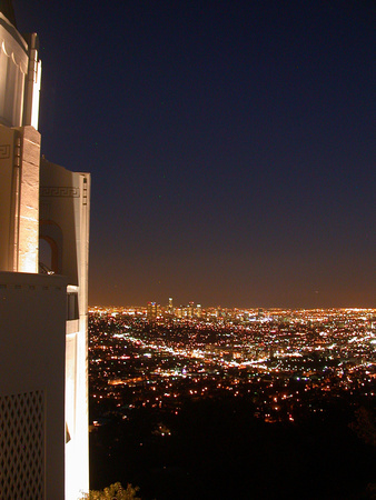 178.  Griffith Observatory View of Downtown Los Angeles in Evening
